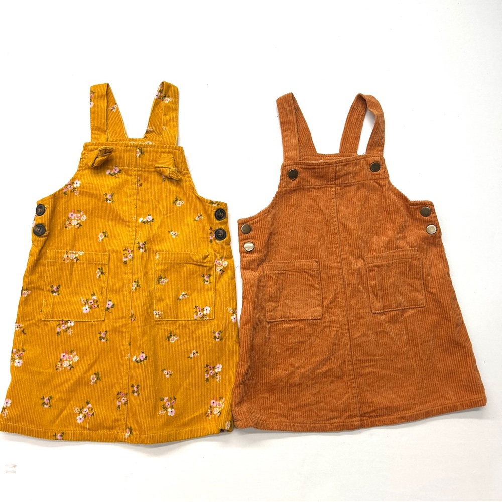 5/$25 Corduroy Skirtall Dress Lot Bundle Floral Yellow Rust Orange Fall Autumn